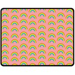 Pride rainbow flag pattern Double Sided Fleece Blanket (Medium)  58.8 x47.4  Blanket Front