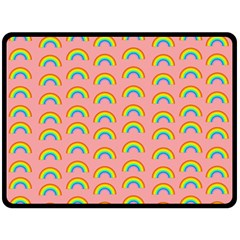 Pride Rainbow Flag Pattern Double Sided Fleece Blanket (large)  by Valentinaart