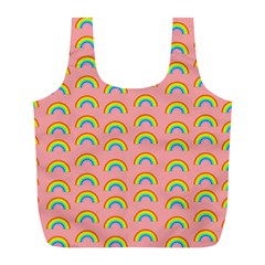 Pride Rainbow Flag Pattern Full Print Recycle Bag (l) by Valentinaart