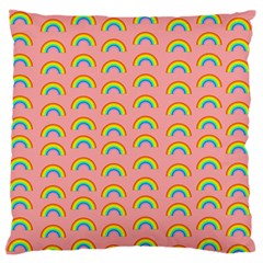 Pride Rainbow Flag Pattern Large Flano Cushion Case (one Side) by Valentinaart