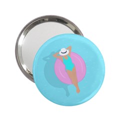 Lady In The Pool 2 25  Handbag Mirrors by Valentinaart