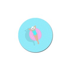 Lady In The Pool Golf Ball Marker by Valentinaart