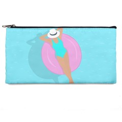 Lady In The Pool Pencil Cases by Valentinaart