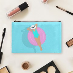 Lady In The Pool Cosmetic Bag (medium) by Valentinaart