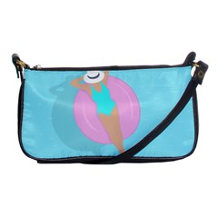 Lady In The Pool Shoulder Clutch Bag by Valentinaart