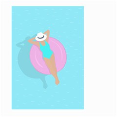 Lady In The Pool Large Garden Flag (two Sides) by Valentinaart