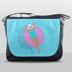 Lady In The Pool Messenger Bag by Valentinaart