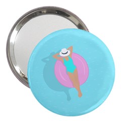 Lady In The Pool 3  Handbag Mirrors by Valentinaart