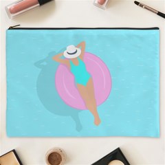 Lady In The Pool Cosmetic Bag (xxxl) by Valentinaart