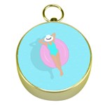 Lady in the pool Gold Compasses Front