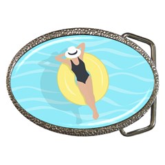 Lady In The Pool Belt Buckles by Valentinaart