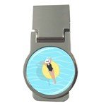 Lady in the pool Money Clips (Round)  Front