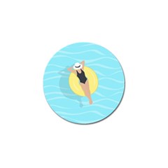 Lady In The Pool Golf Ball Marker by Valentinaart