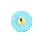 Lady in the pool Golf Ball Marker Front