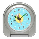 Lady in the pool Travel Alarm Clock Front