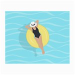 Lady in the pool Small Glasses Cloth Front