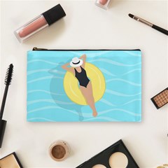 Lady In The Pool Cosmetic Bag (medium) by Valentinaart