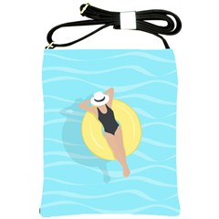 Lady In The Pool Shoulder Sling Bag by Valentinaart