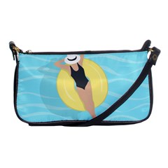 Lady In The Pool Shoulder Clutch Bag by Valentinaart