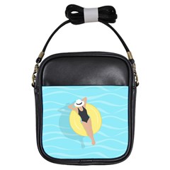 Lady In The Pool Girls Sling Bag by Valentinaart