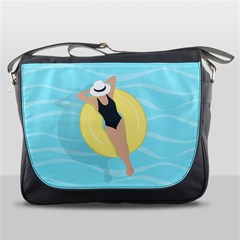 Lady In The Pool Messenger Bag by Valentinaart