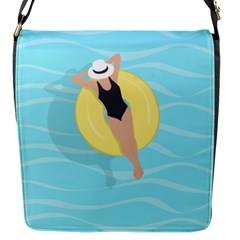 Lady In The Pool Flap Closure Messenger Bag (s) by Valentinaart