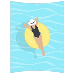 Lady In The Pool Back Support Cushion by Valentinaart