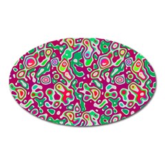 Red Green Spots                          Magnet (oval) by LalyLauraFLM