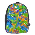 Paint brushes on a white background                           School Bag (Large) Front