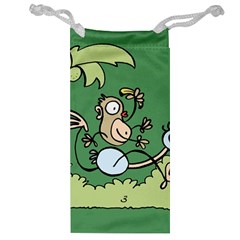 Ostrich Jungle Monkey Plants Jewelry Bag