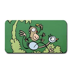 Ostrich Jungle Monkey Plants Medium Bar Mats by Bajindul