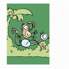 Ostrich Jungle Monkey Plants Large Garden Flag (two Sides) by Bajindul