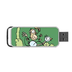 Ostrich Jungle Monkey Plants Portable Usb Flash (one Side) by Bajindul