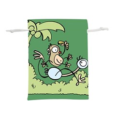 Ostrich Jungle Monkey Plants Lightweight Drawstring Pouch (m) by Bajindul