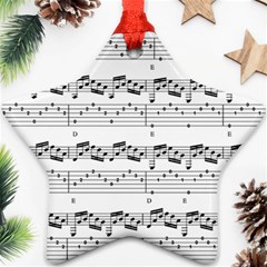 Notes Lines Music Ornament (star) by Mariart