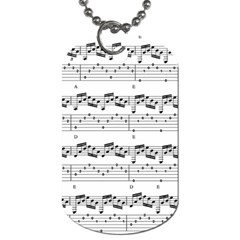 Notes Lines Music Dog Tag (two Sides) by Mariart