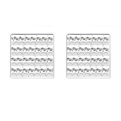 Notes Lines Music Cufflinks (square) by Mariart