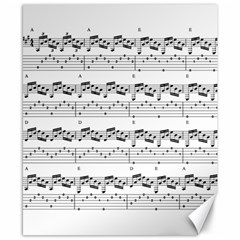 Notes Lines Music Canvas 8  X 10  by Mariart