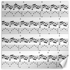 Notes Lines Music Canvas 12  X 12  by Mariart