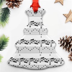 Notes Lines Music Christmas Tree Ornament (two Sides) by Mariart