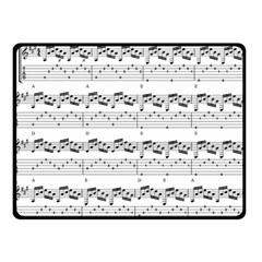 Notes Lines Music Double Sided Fleece Blanket (small)  by Mariart