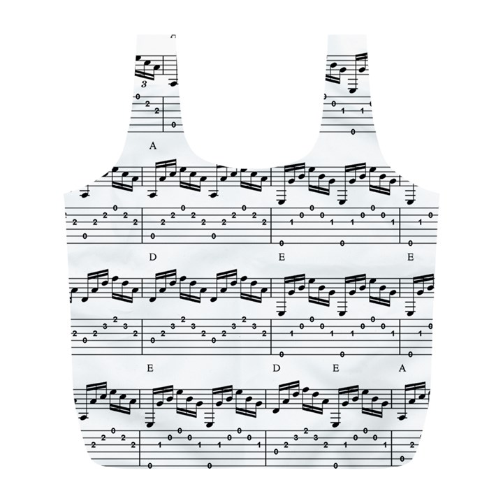 Notes Lines Music Full Print Recycle Bag (L)