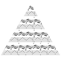 Notes Lines Music Wooden Puzzle Triangle