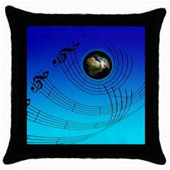 Music Reble Sound Concert Throw Pillow Case (black) by HermanTelo