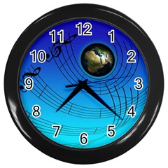 Music Reble Sound Concert Wall Clock (black) by HermanTelo