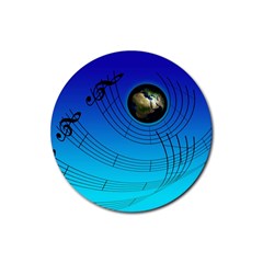 Music Reble Sound Concert Rubber Coaster (round)  by HermanTelo