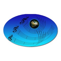 Music Reble Sound Concert Oval Magnet by HermanTelo