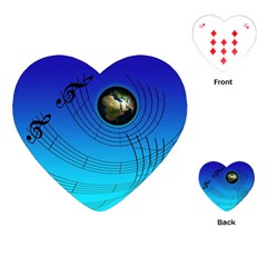 Music Reble Sound Concert Playing Cards Single Design (heart)