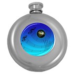 Music Reble Sound Concert Round Hip Flask (5 oz) Front