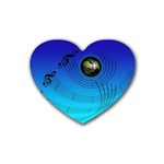 Music Reble Sound Concert Rubber Coaster (Heart)  Front